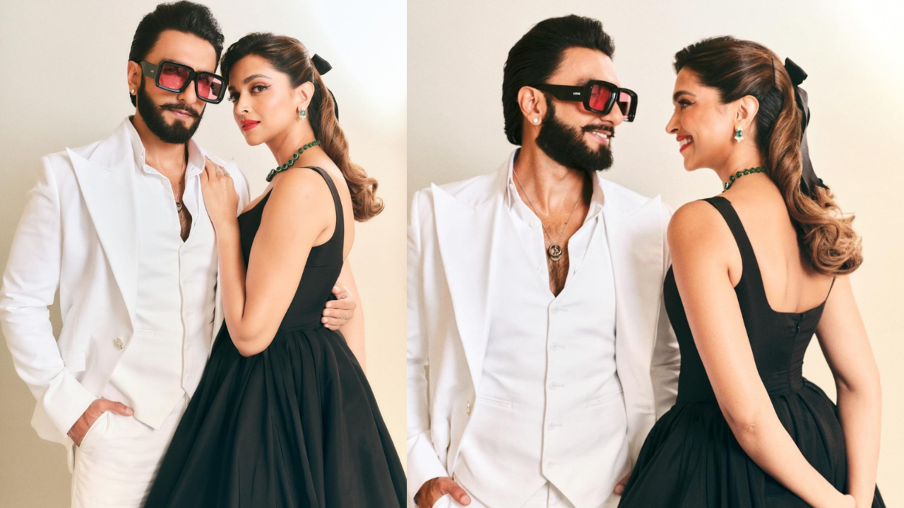 Deepika Stuns In Black Dress, Ranveer Complements Her In White Suit For Day 1 Of Anant, Radhika's Pre-Wedding Gala