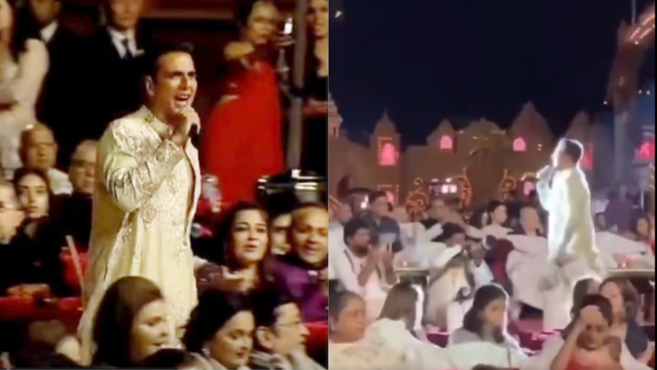 Akshay Kumar Gives Electrifying Performance On Gur Naal Ishq Mitha At Anant-Radhika's Pre-Wedding Bash - WATCH