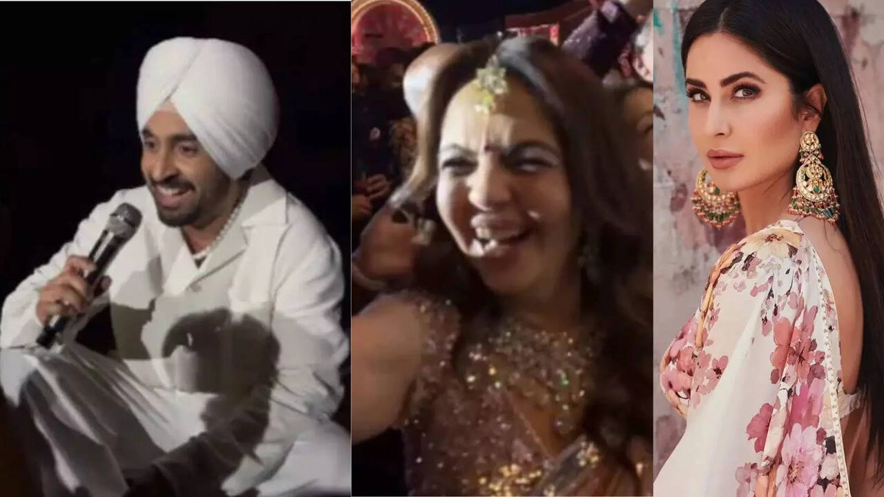 Today's ENT Wrap: Nita Ambani Teaches Diljit Dosanjh Gujarati, Katrina Kaif Calls Vicky And Sunny Grounded