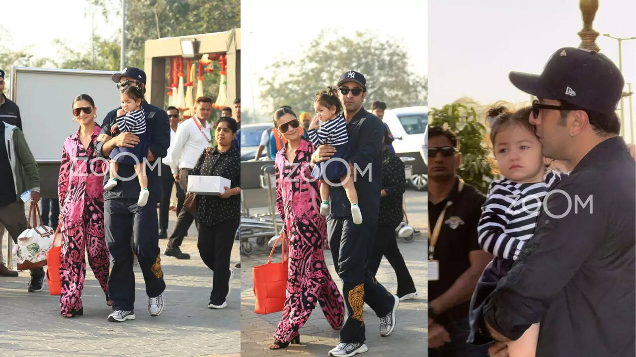 Ranbir-Alia With Daughter Raha Leave For Mumbai After Anant-Radhika's Pre-Wedding Bash