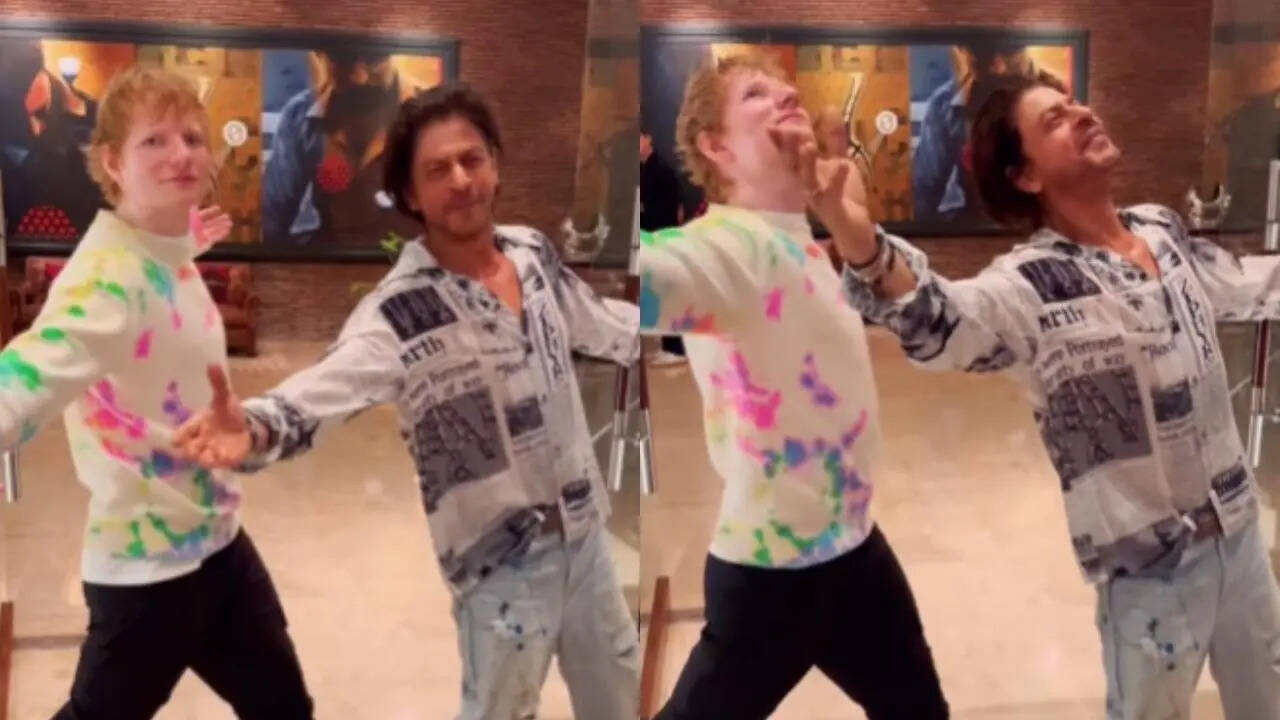 Shah Rukh Khan and Ed Sheeran Strike Iconic SRK Pose In Farah Khan's Directorial Video