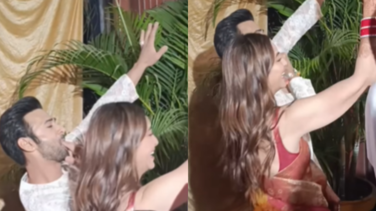 Newlyweds Pulkit Samrat, Kriti Kharbanda Groove To Dhol Beats At Griha Pravesh Ceremony- WATCH