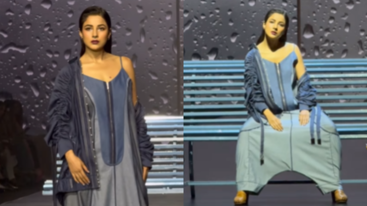 Lakme Fashion Week 2024: Shehnaaz Gill Sets Stage On Fire With Beautiful Ramp Walk In Oversized Jumpsuit - WATCH