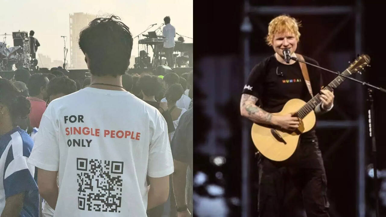 Fan With QR Code T-Shirt For Tinder Matches At Ed Sheeran’s Concert Goes Viral, See Netizens Reaction