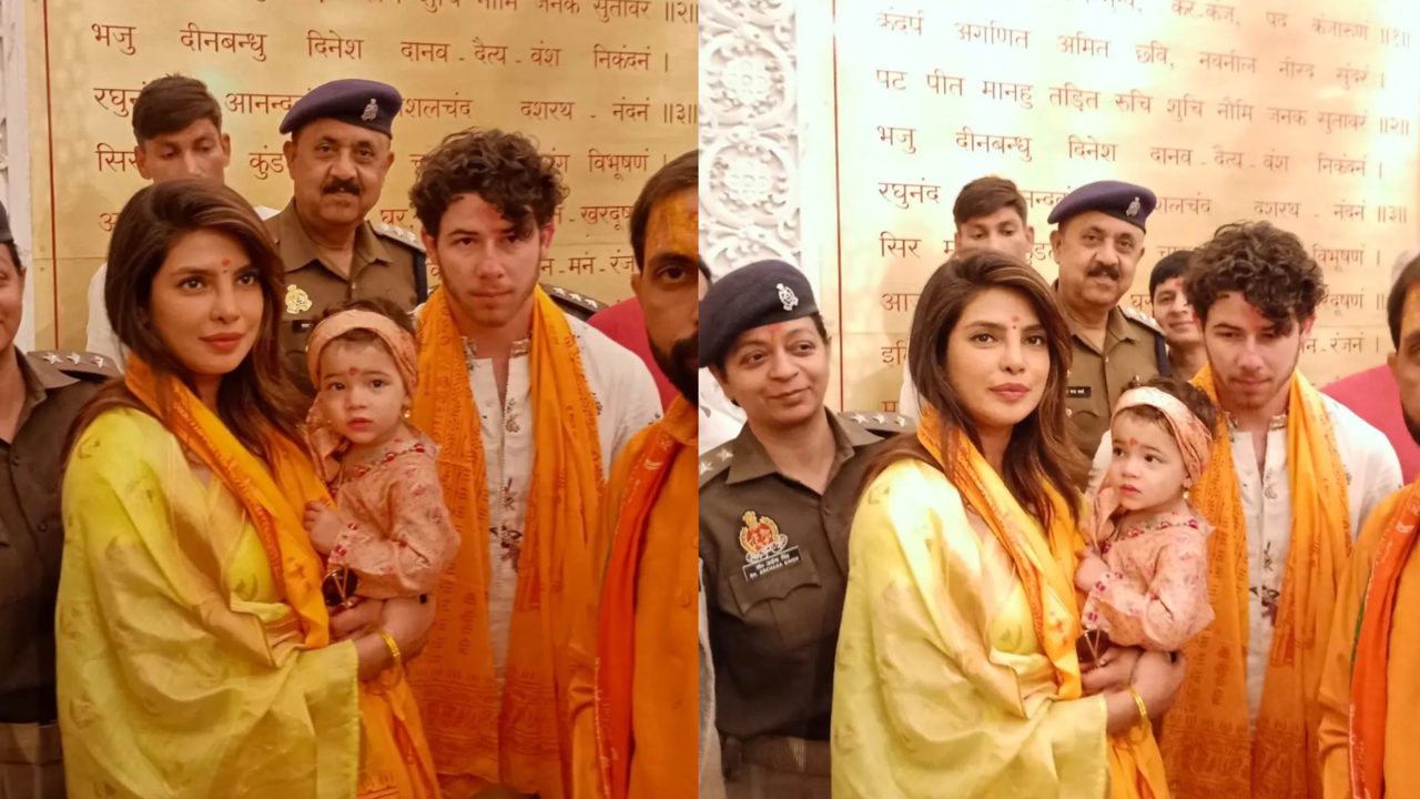 Priyanka Chopra, Nick Jonas And Malti Marie Seek Blessings At Ayodhya's Ram Temple, Netizens Go 'Jai Shri Ram'