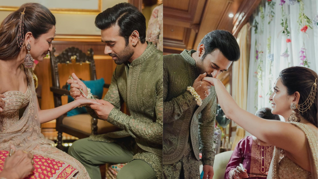 Pulkit Samrat Applies Mehendi On Bride Kriti Kharbanda's Palm, Pics Go Viral - Netizens Say 'So Cute'