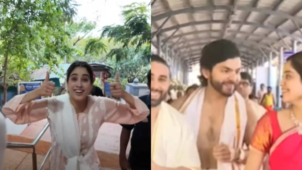 Janhvi Kapoor Climbs Tirupati Balaji Temple On Knees With Rumoured Boyfriend Shikhar Pahariya - WATCH