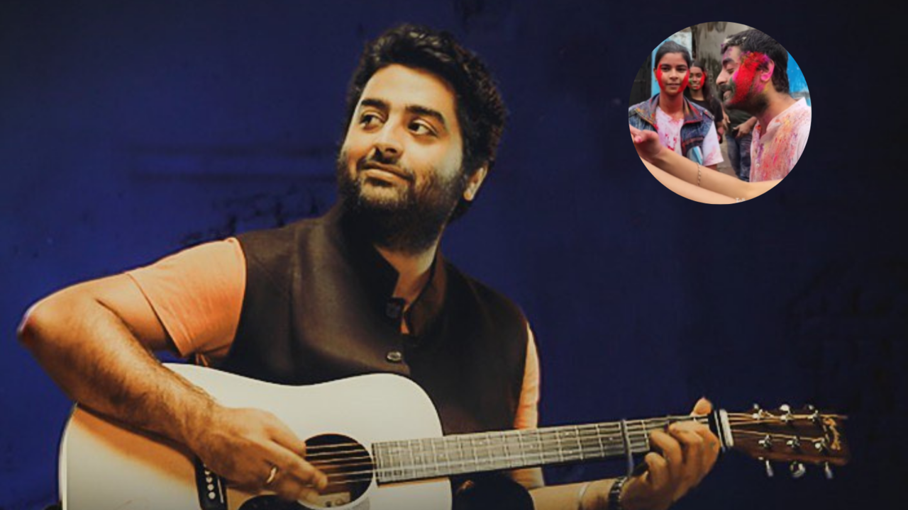 Arijit Singh Wins Hearts Online After Video Of Him Stopping Scooter To Play Holi With Kids Goes Viral - WATCH