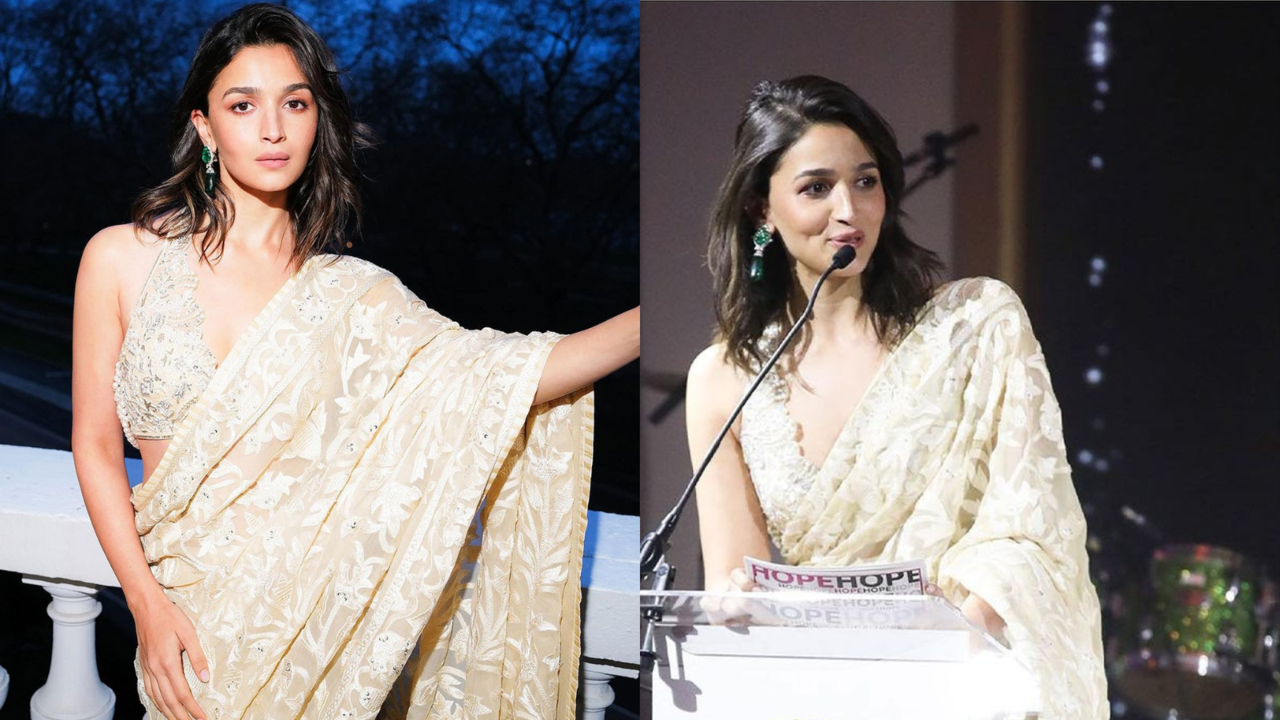 Alia Bhatt Stuns In Golden Saree As She Hosts Hope Gala In London, Gurinder Chadha, Harshdeep Kaur And More Attend