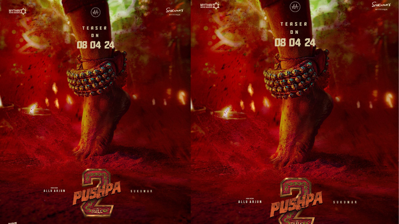 Pushpa 2: Teaser Of Allu Arjun, Rashmika Mandanna, Fahadh Fassil Film To Be Revealed On April 8 - See New Poster