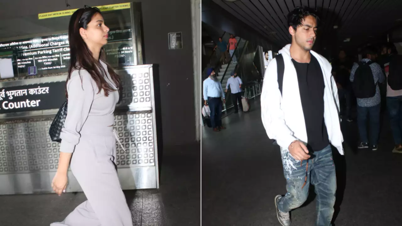 Suhana Khan, Aaryan Khan Look Uber Chic In Casual Attires As Reach Mumbai Airport With SRK's Trusted Bodyguard - WATCH