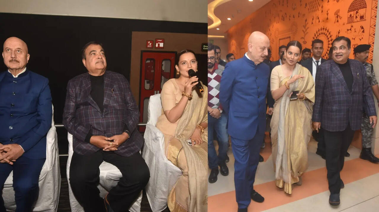 Kangana Ranaut Hosts Emergency FIRST Screening After '6 Months Of Struggle'. Nitin Gadkari Lauds The Film