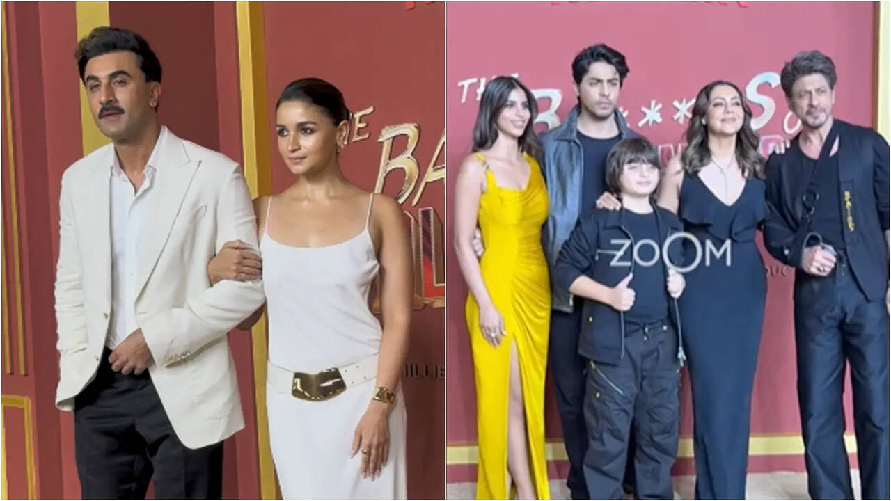 Ranbir Kapoor and Alia Bhatt Dazzle in White at the Premiere of Ba***das of  Bollywood; Show Support for SRK's Son Aryan Khan - Watch Now | Zoom TV, image size:1280x720