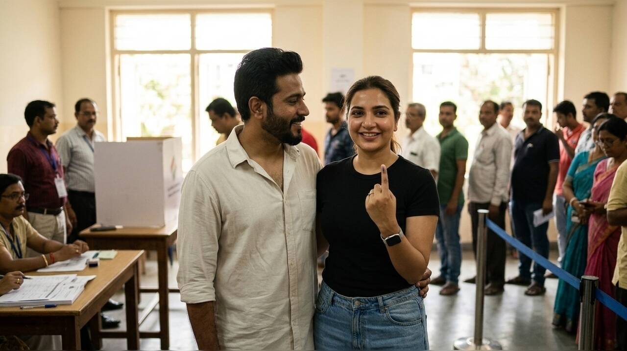 West Bengal 2026 Elections: Tollywood Celebrities Display Inked Fingers Following Their Votes, Including Raj-Subhashree and Abir