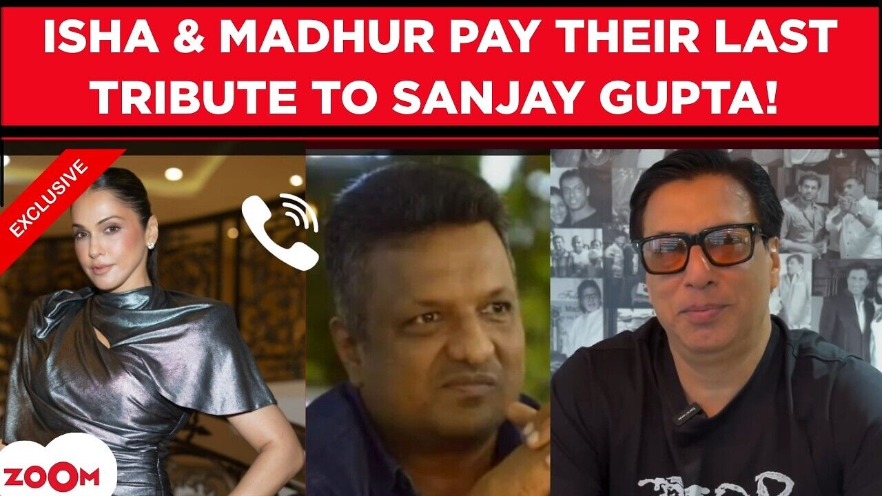 actress-isha-koppikar-and-filmmaker-madhur-bhandarkar-pay-tribute-to-sanjay-gupta