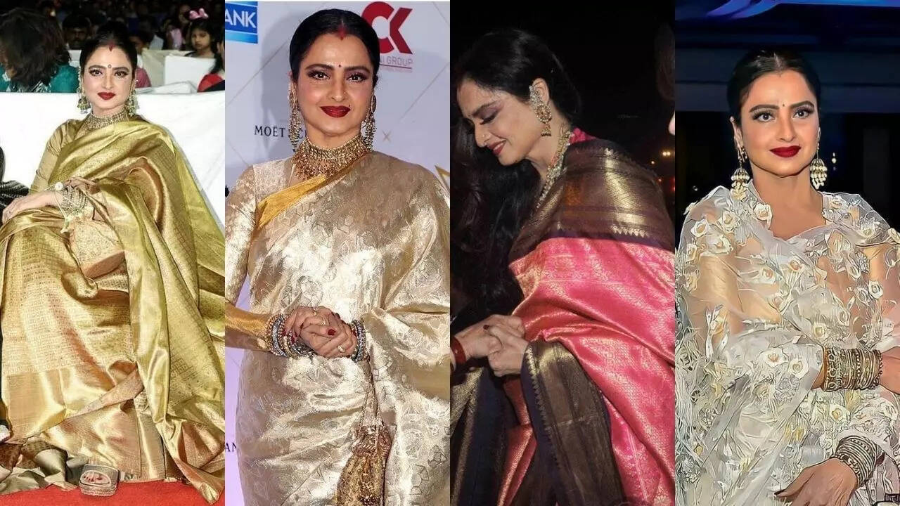 Rekha's gorgeous saree collection