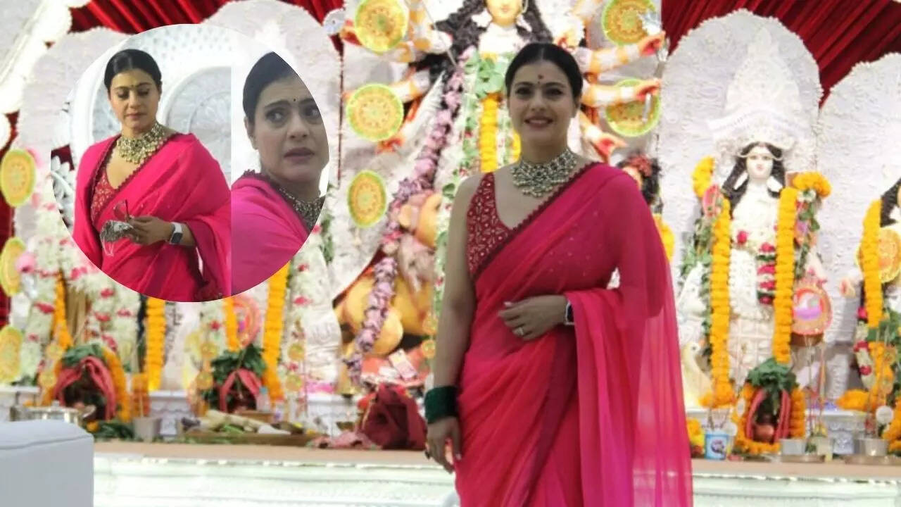 Kajol at Durga Puja celebrations