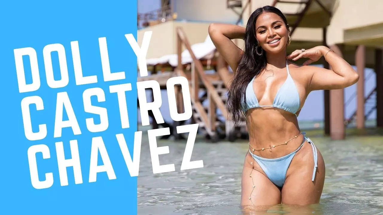 Dolly Castro Chavez looks hot in a blue bikini