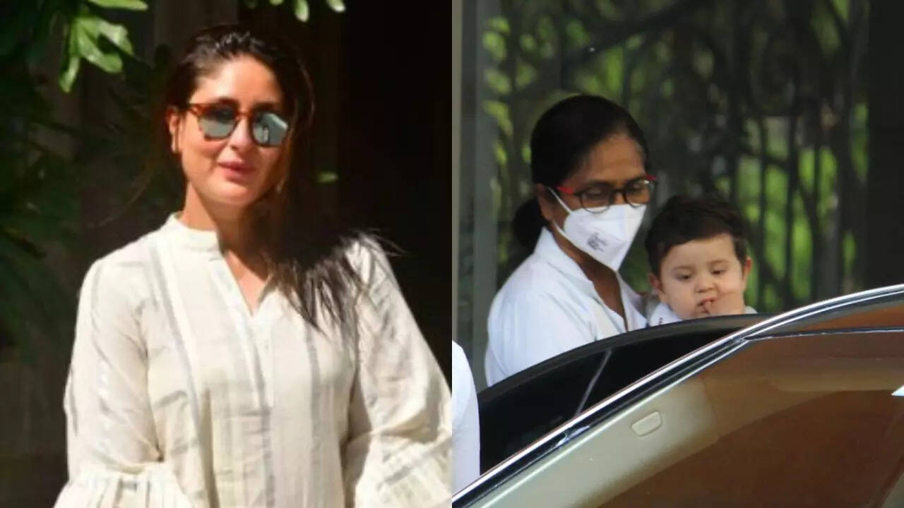 Kareena's baby Jeh at Randhir Kapoor's house