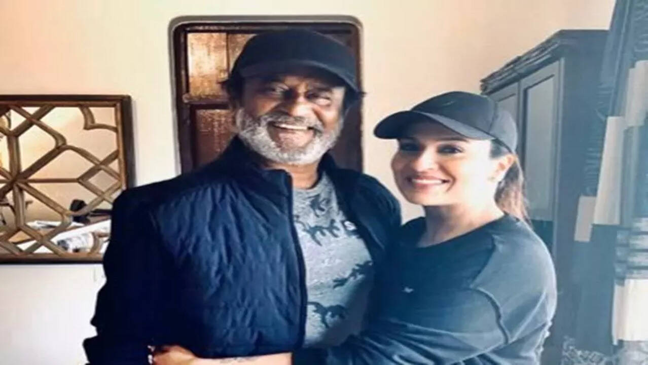 Rajinikanth and Soundarya