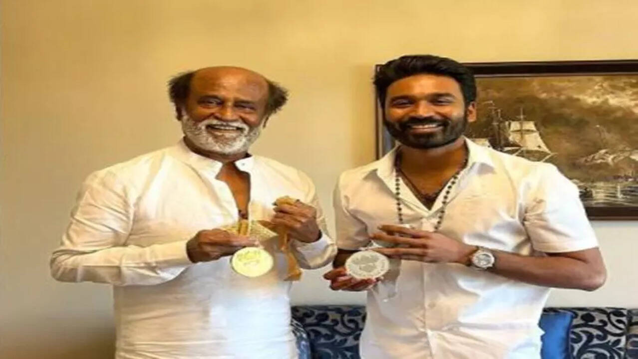 Rajinikanth and Dhanush