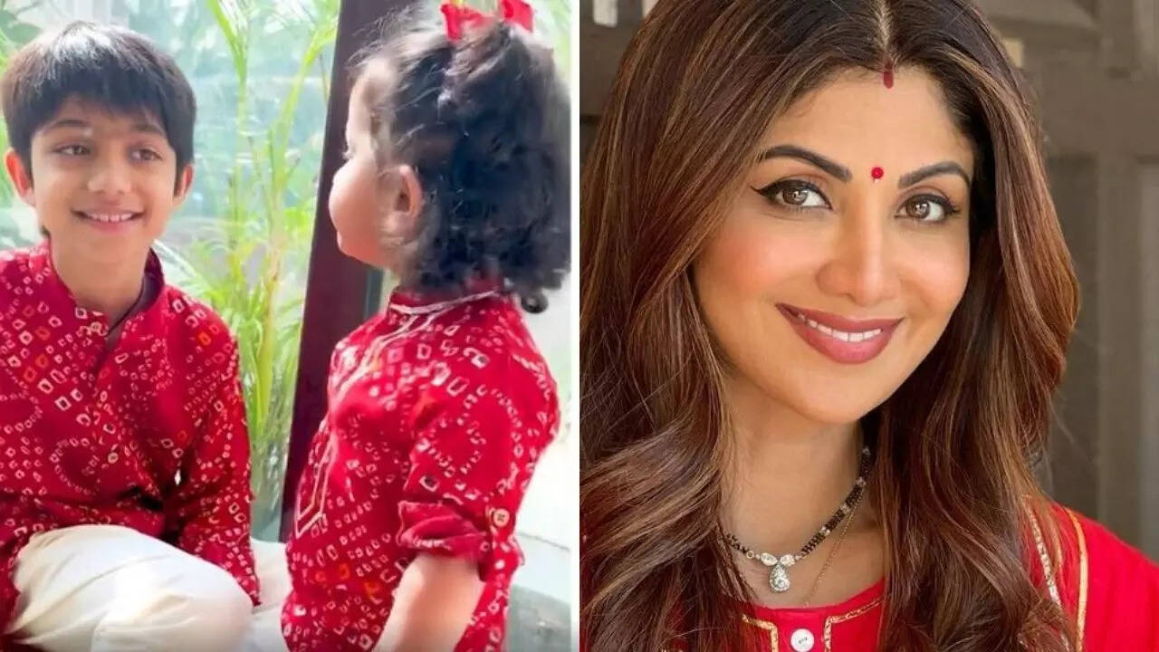 Shilpa Shetty shares Viaan and Samisha's adorable video