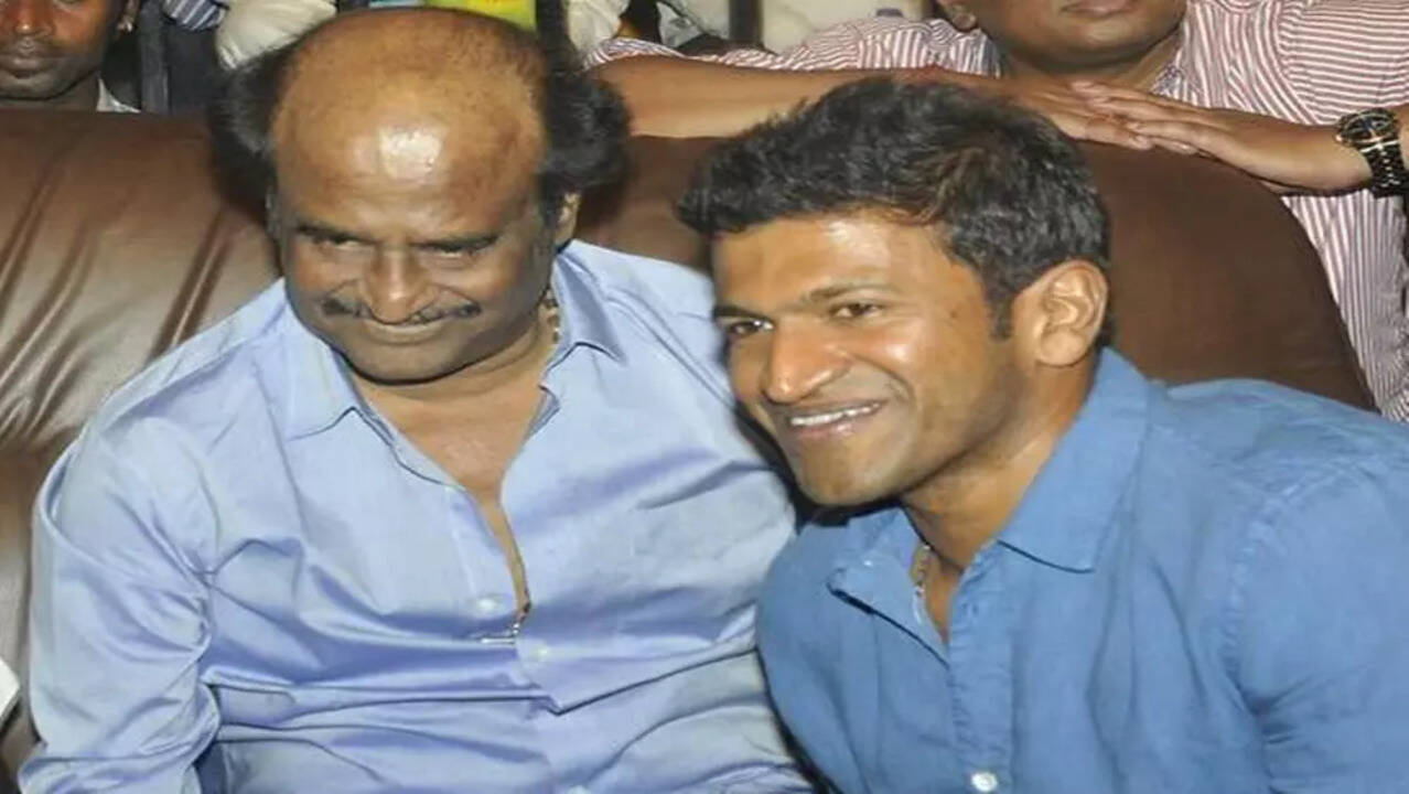 Rajinikanth and late actor Puneeth Rajkumar