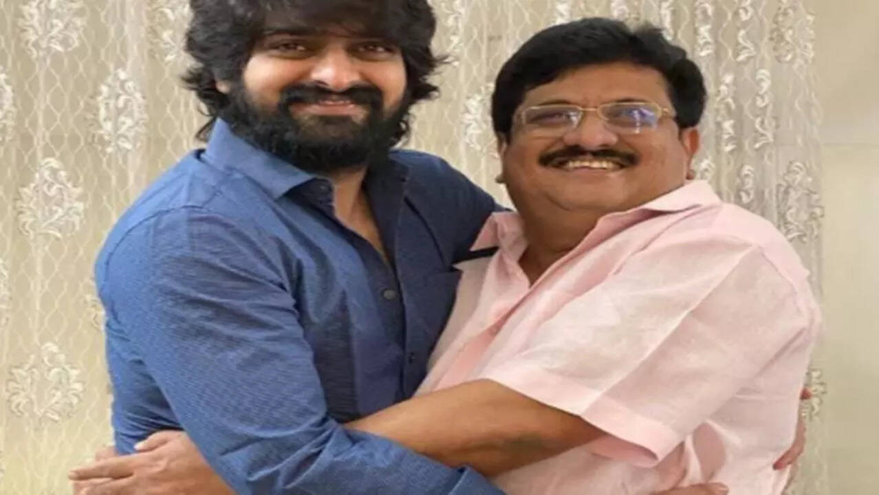 Naga Shaurya with his father Shivalinga Prasad