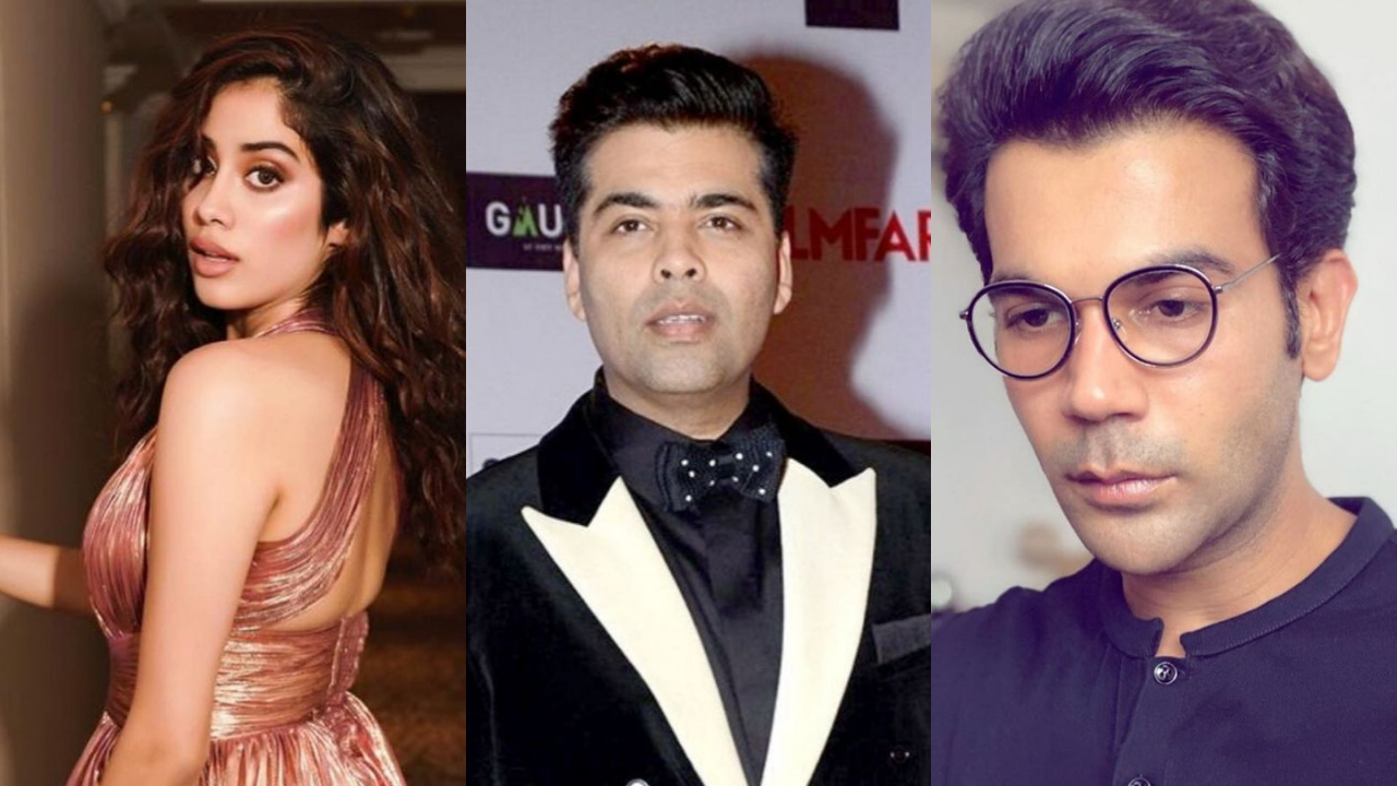 Rajkummar Rao, Janhvi Kapoor, Karan Johar