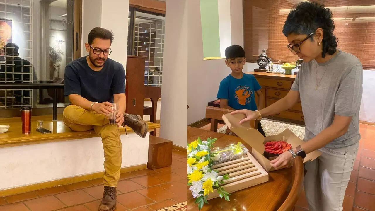 Aamir Khan reunites with ex-wife Kiran Rao to celebrate son Azad's birthday  - see inside pics and video