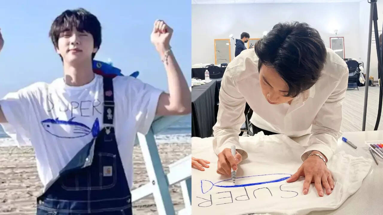 BTS member Jin designed is own super tuna t-shirt