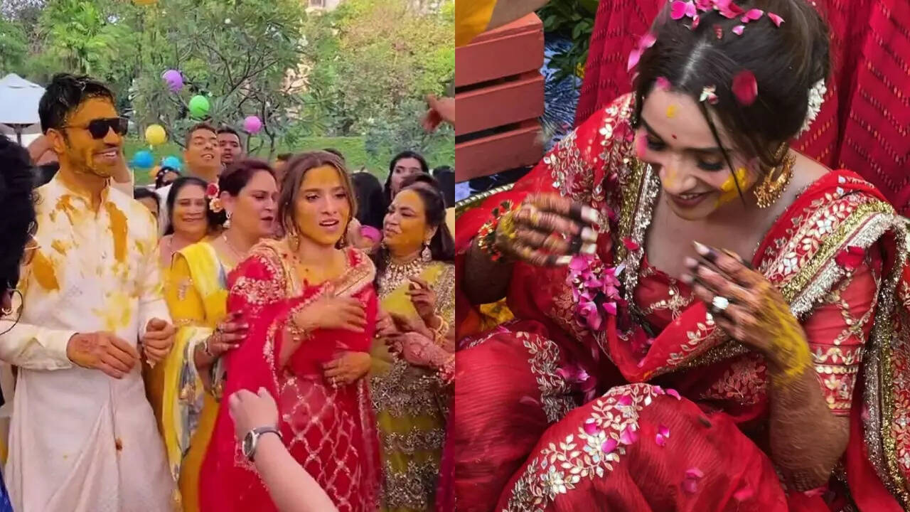 Ankita Lokhande-Vicky Jain's haldi ceremony begins