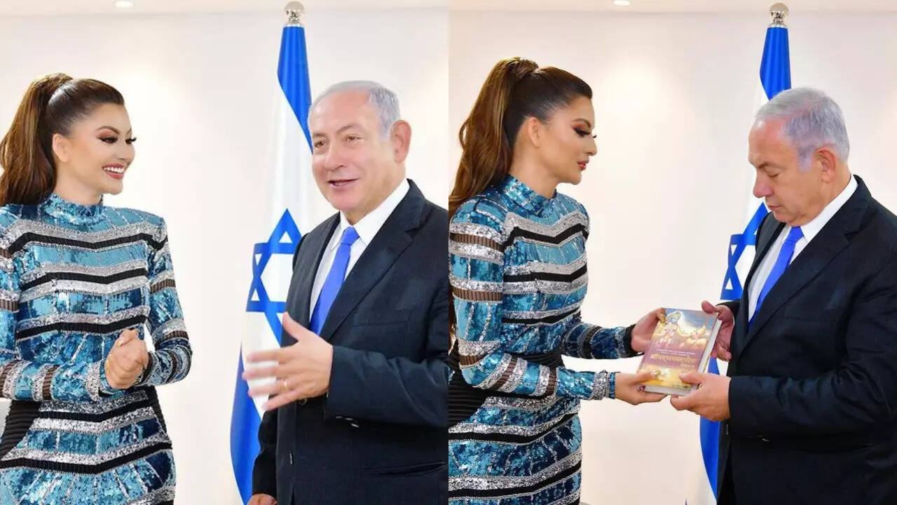 Urvashi Rautela gifts Bhagavad Gita to Israel PM