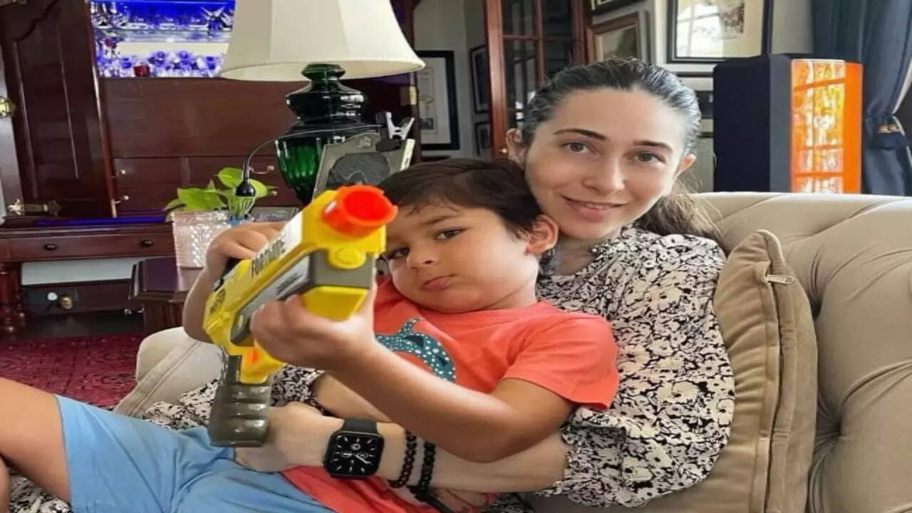 Karisma Kapoor with Taimur Ali Khan