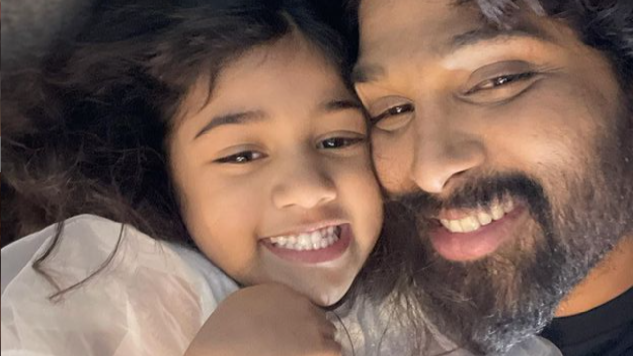 Allu Arjun with his daughter Allu Arha