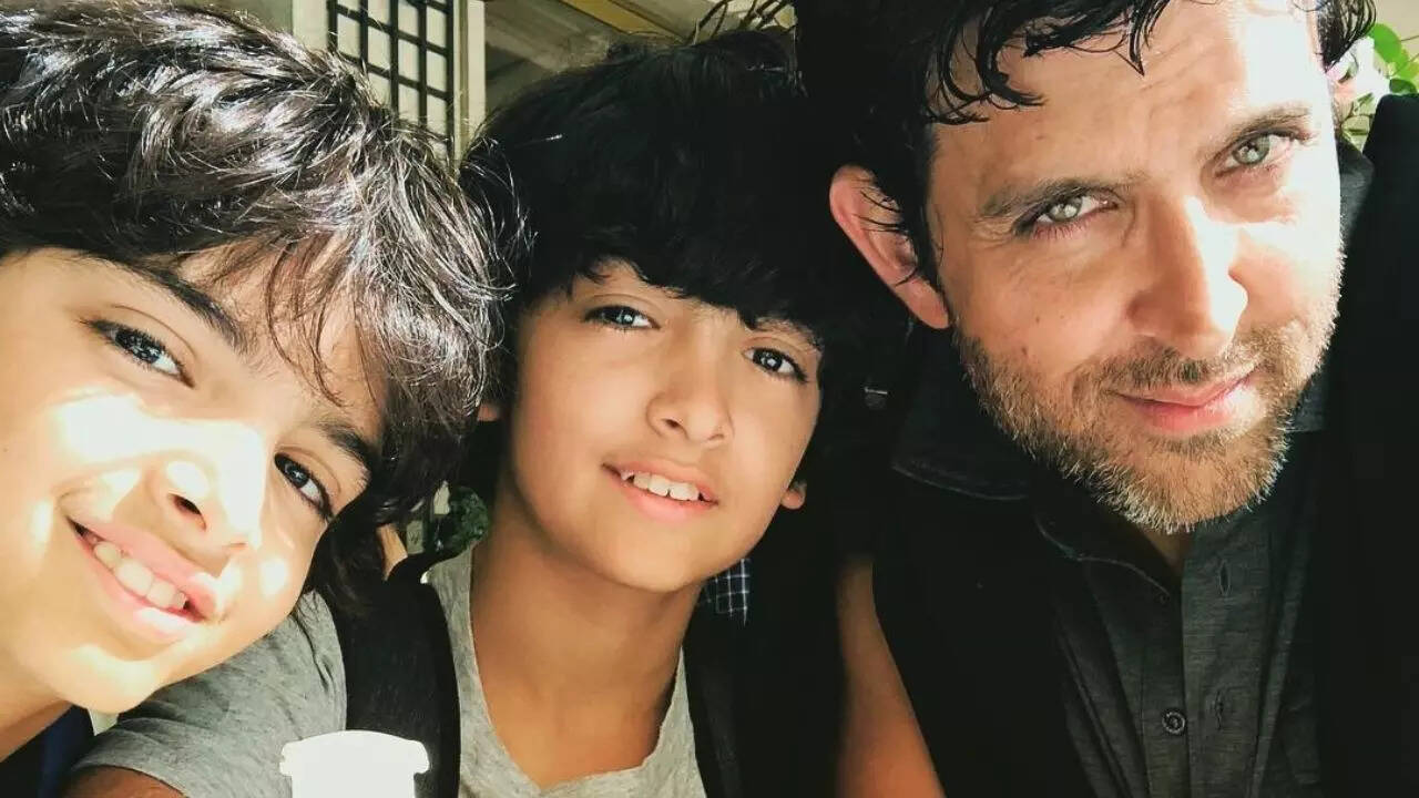 Hrithik with his son