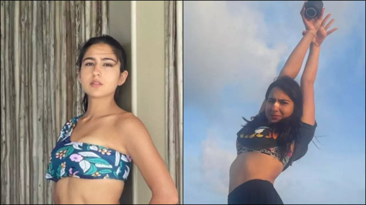 Sara Ali Khan flaunts toned abs in bikini