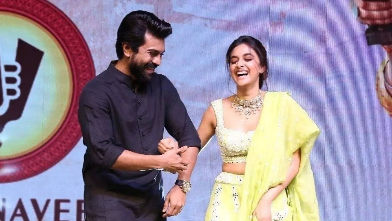 Ram Charan, Keerthy Suresh breaks into inpromptu dance at Good Luck Sakhi event