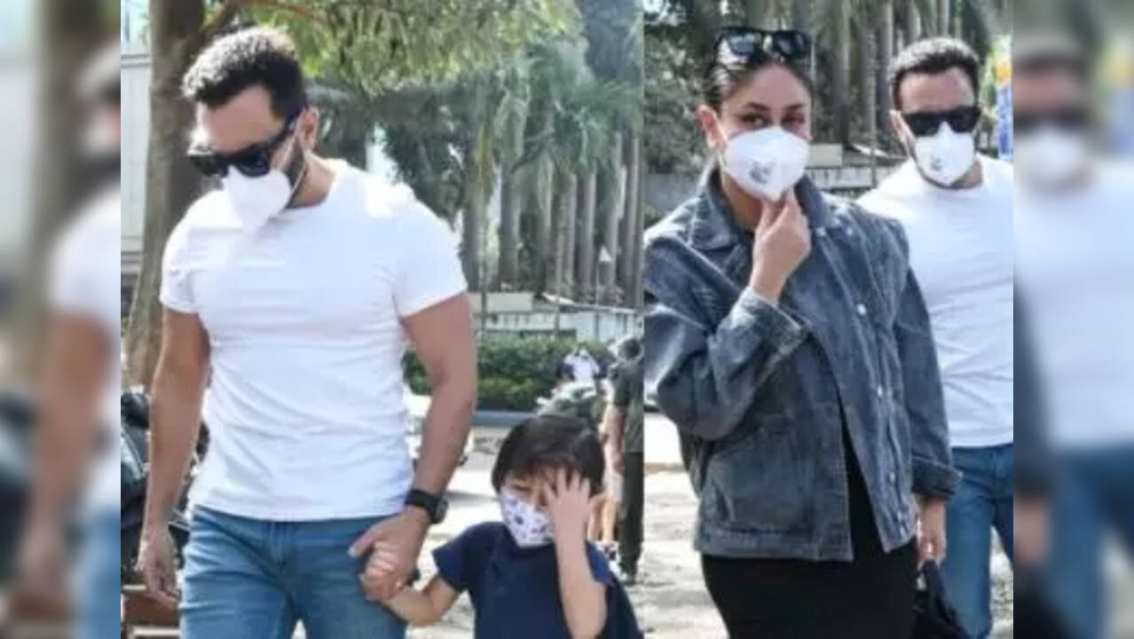 Kareena steps out with Taimur, Saif - see pic