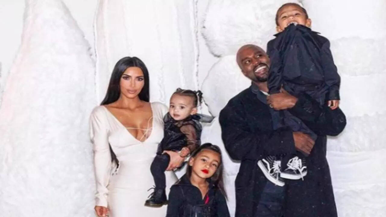 Kim and Kanye with kids