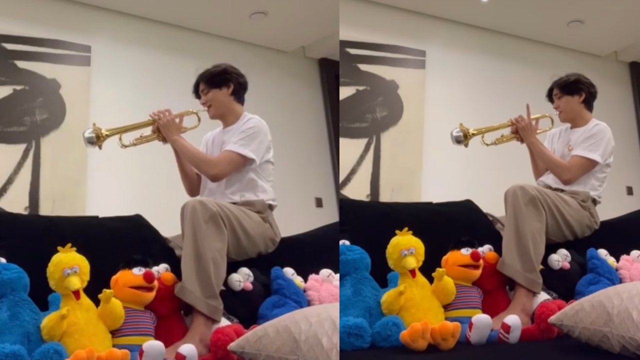 BTS V plays the trumpet