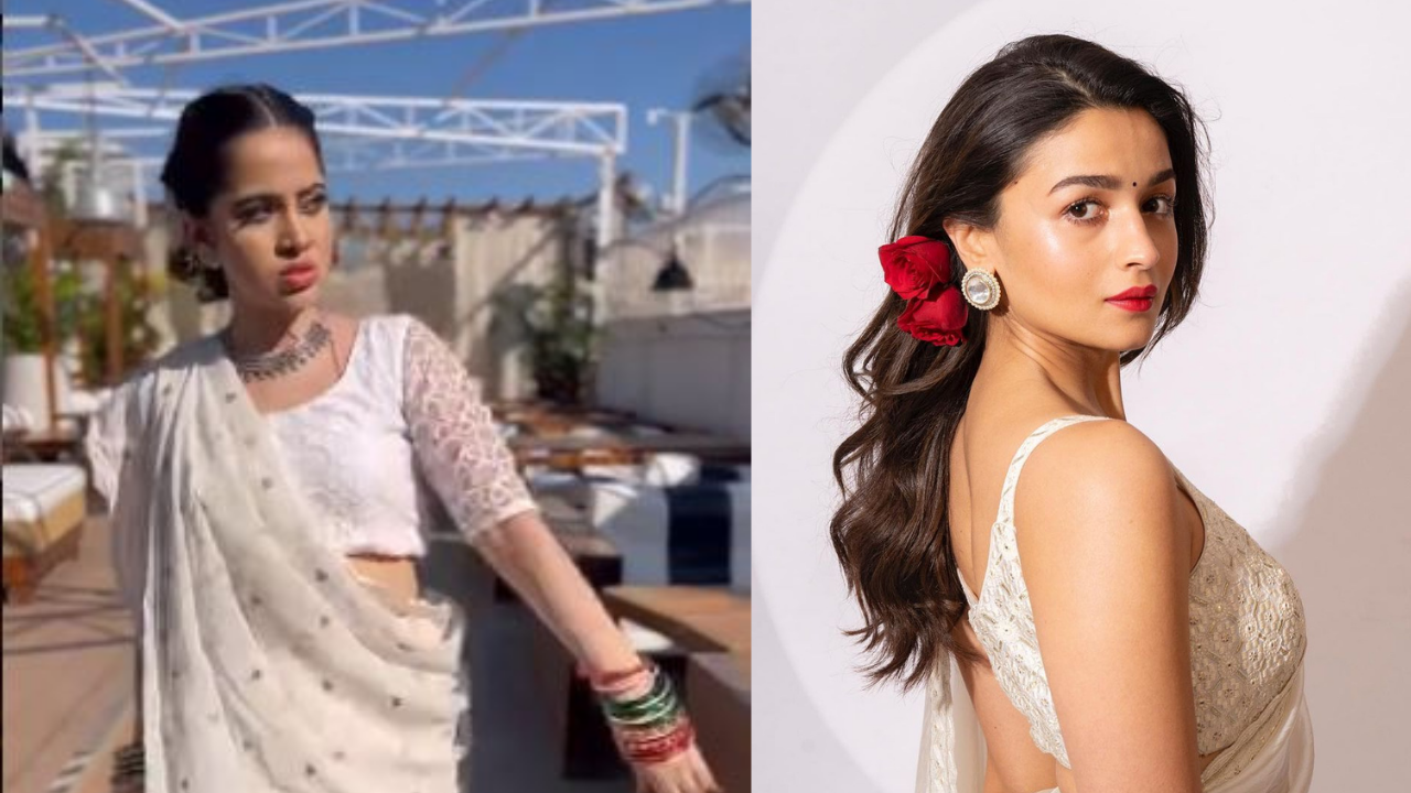 Urfi Javed recreated Alia's look from Gangubai Kathiawadi