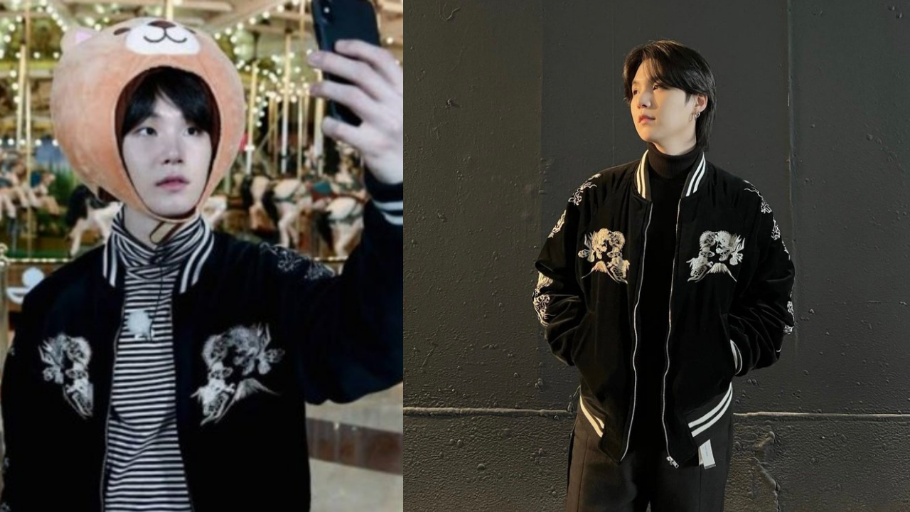 BTS' Suga adorns an old jacket for latest OOTD