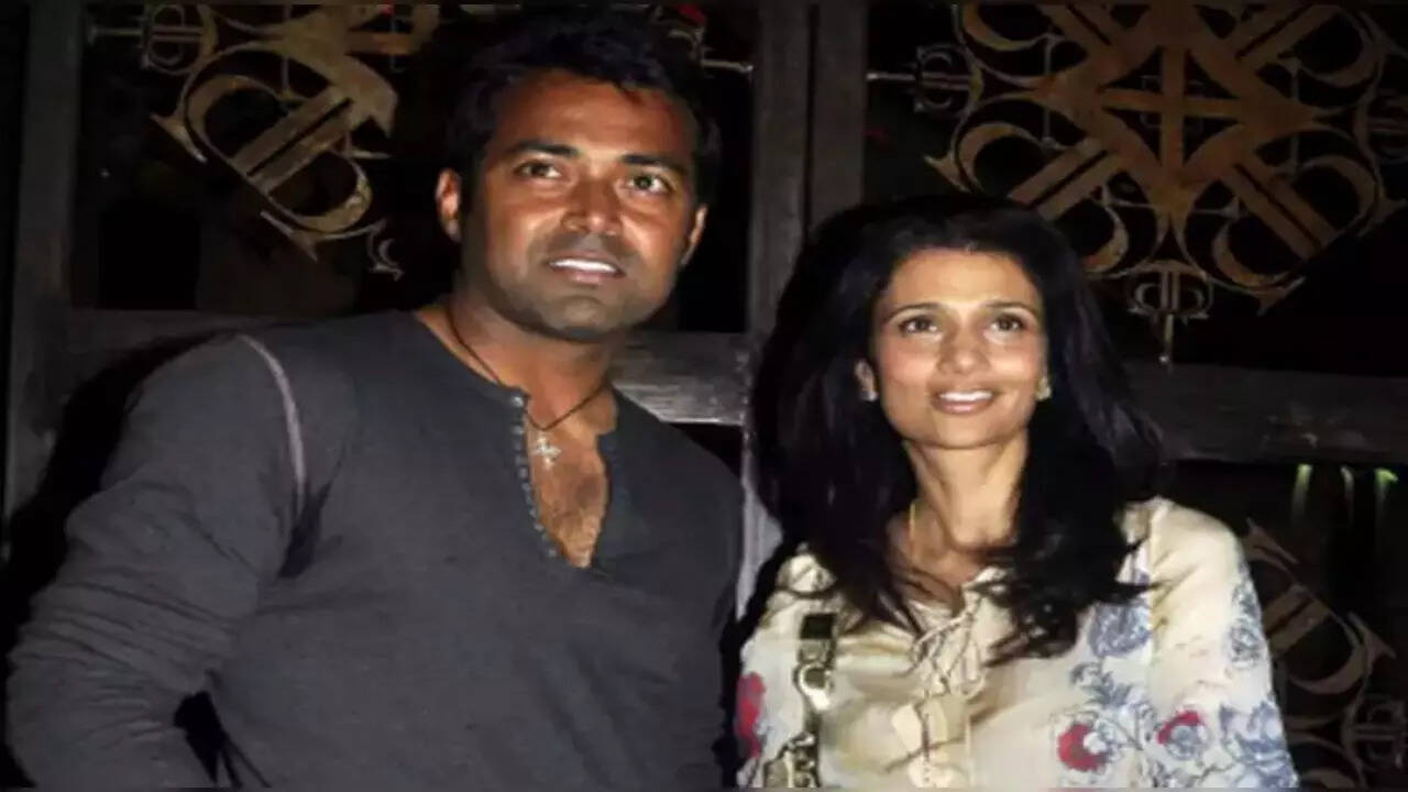 Leander Paes with Rhea Pillai