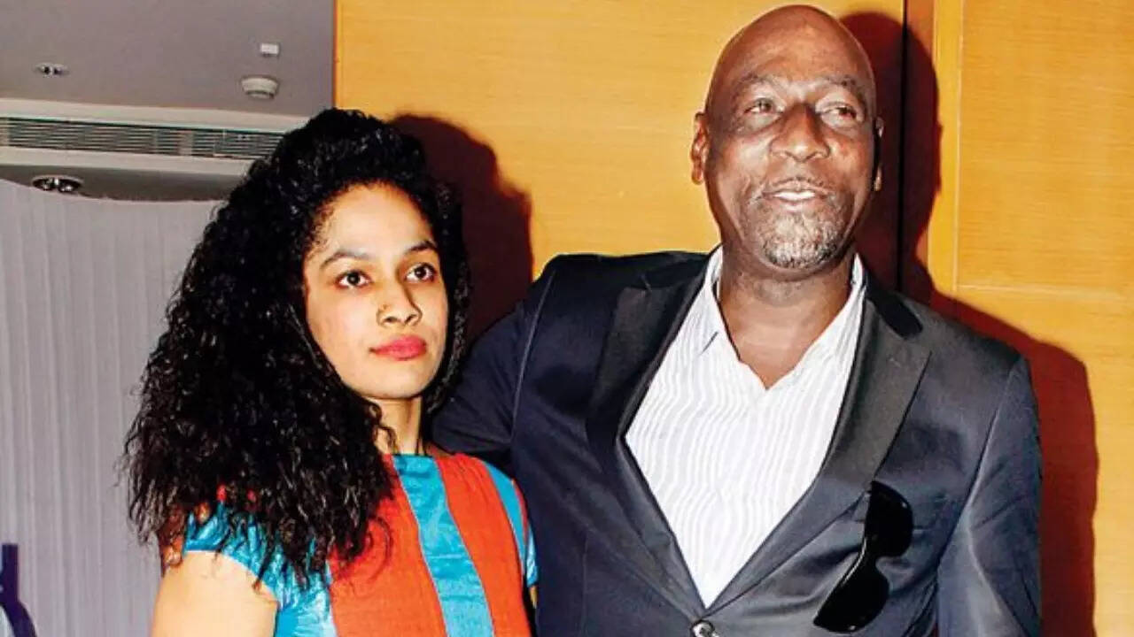 Masaba Gupta with dad Sir Viv Richards