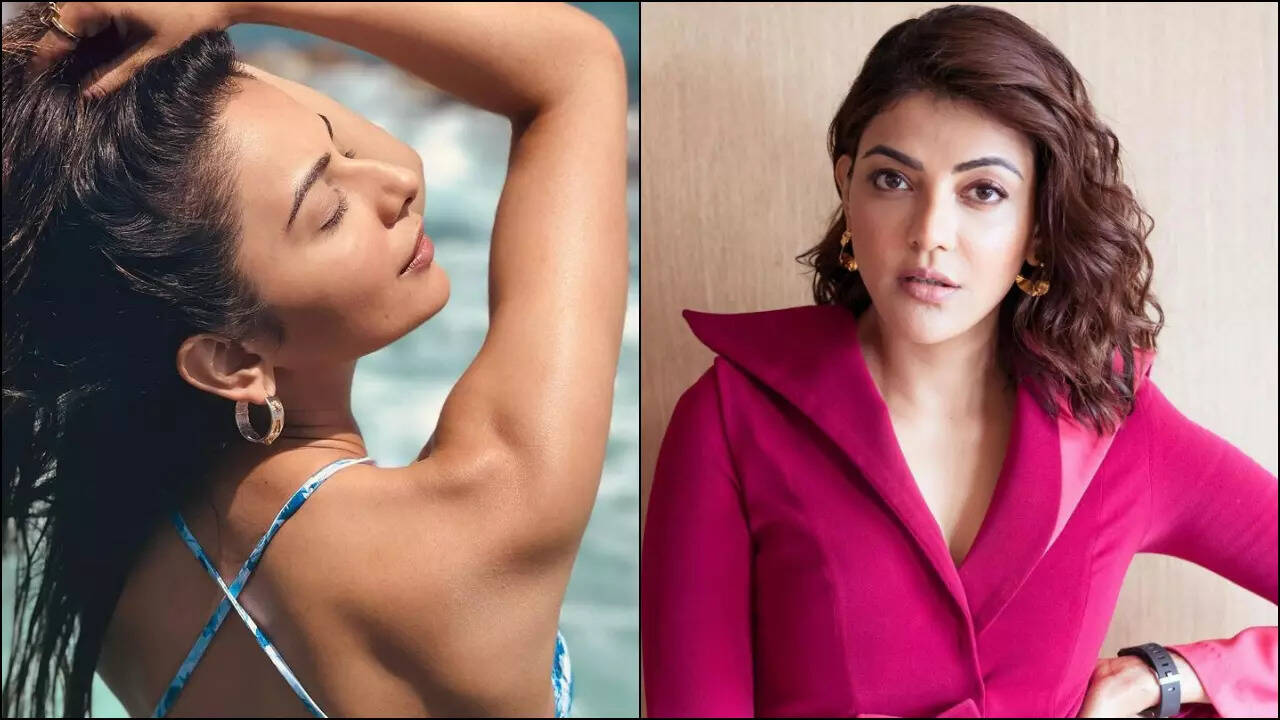 Kajal Aggarwal calls Rakul a 'stunner' as she drops swimsuit pic