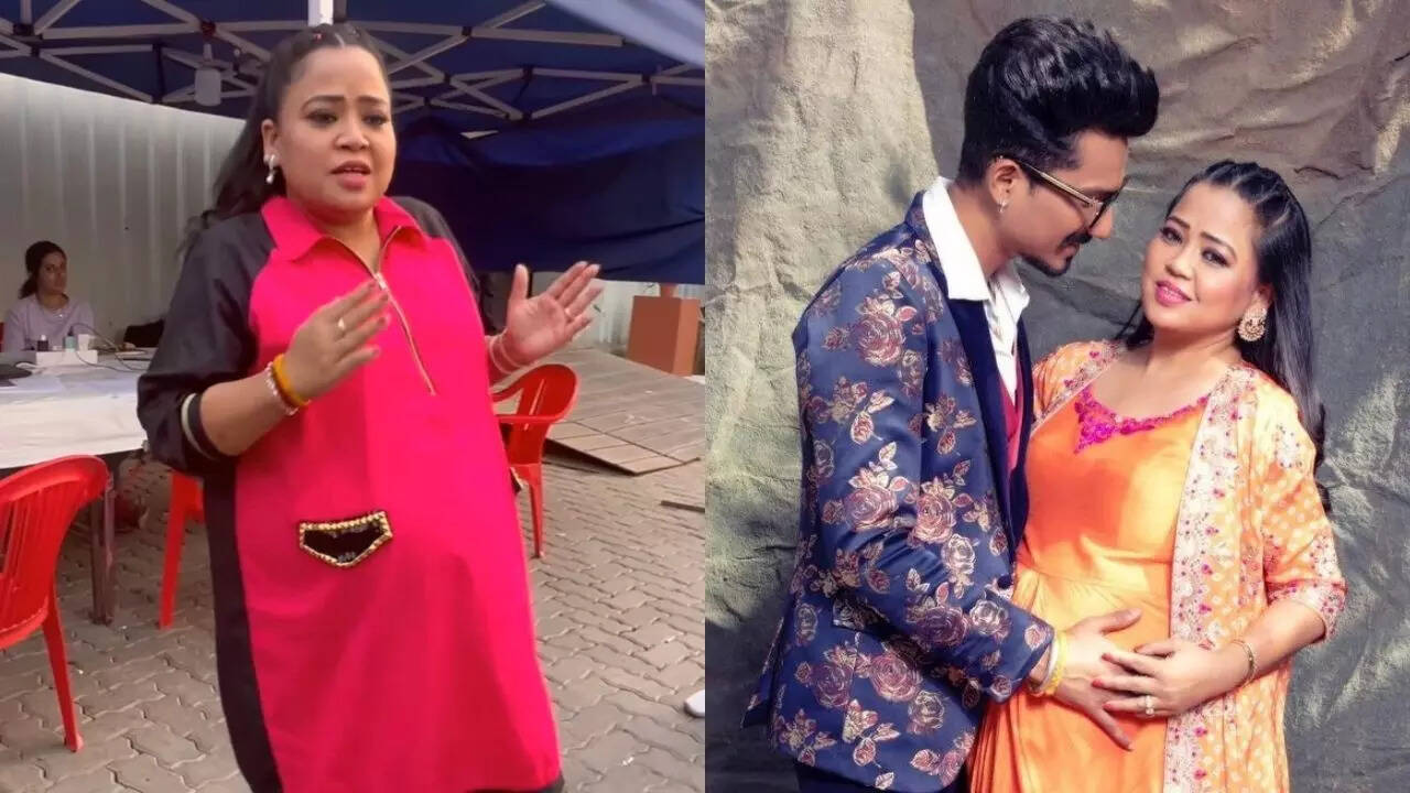 Bharti Singh dancing to the beats of dhol