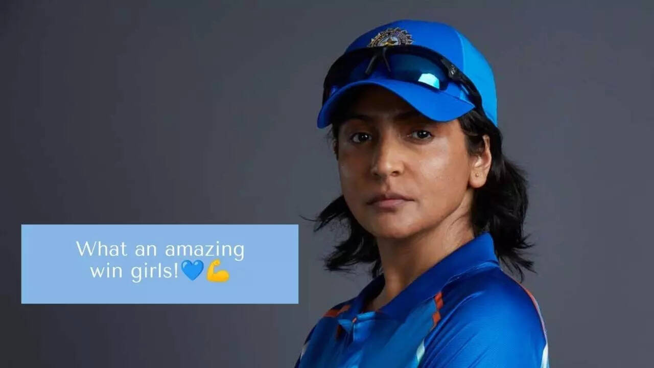 Anushka reacts to Team India's win