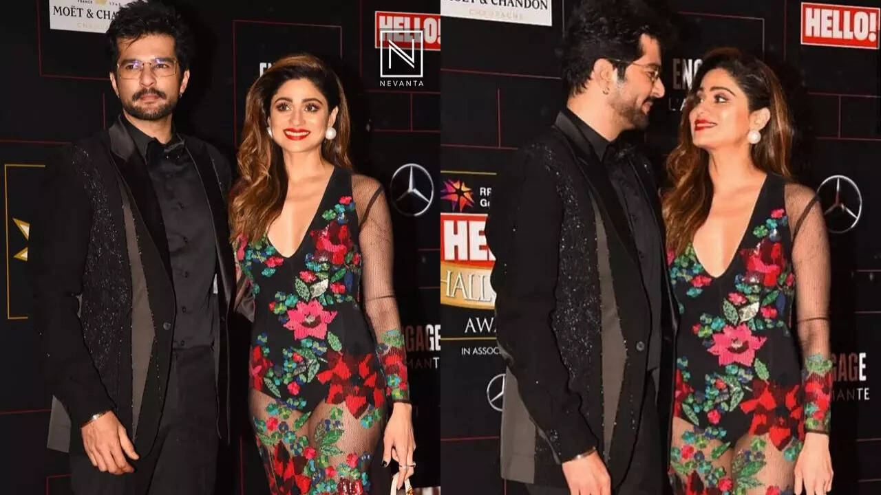 Shamita Shetty and Raqesh Bapat at an award function