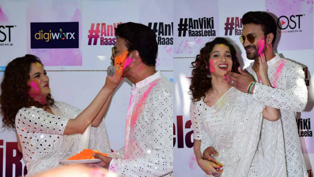 Ankita Lokhande and Vicky Jain celebrate their first holi